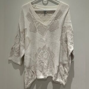 CAbi Cream Knit Sweater